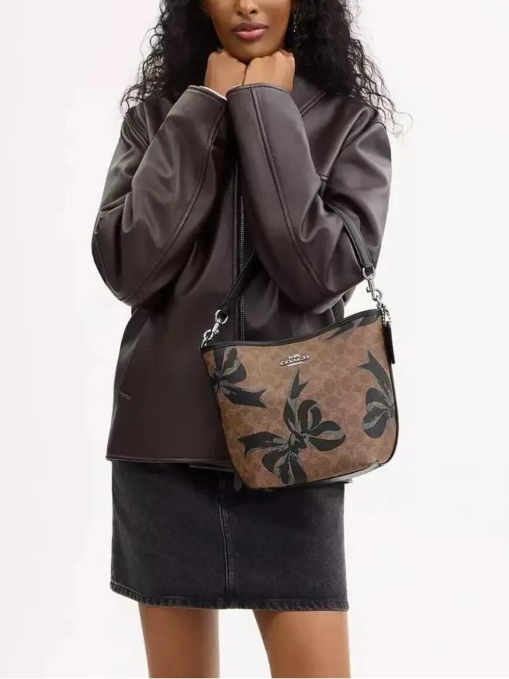 NWT COACH City Bucket Bag In Signature Canvas With Bow Print & Wallet CY651 - Picture 11 of 11